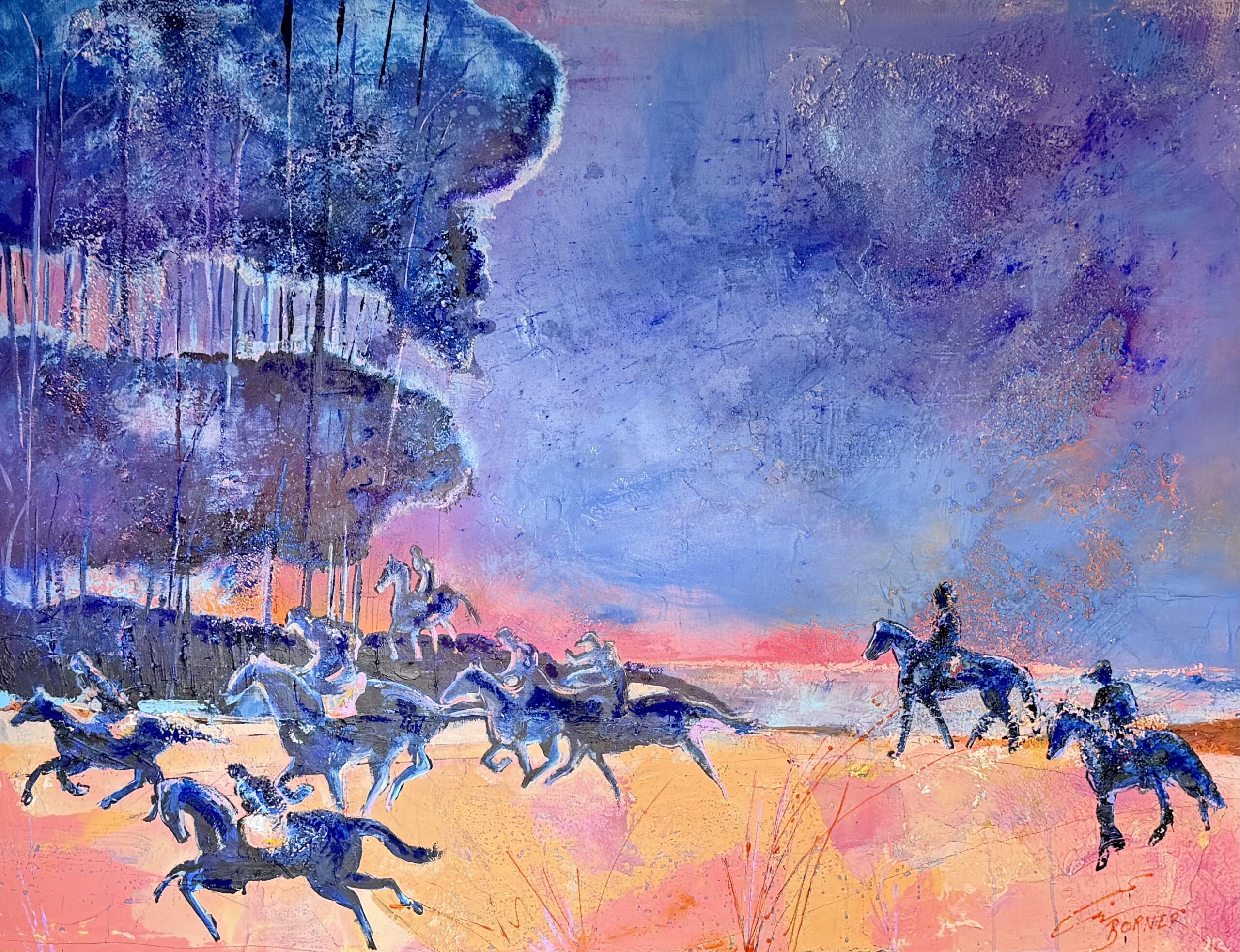 Souvenir du Touquet /Cavaliers au Couchant